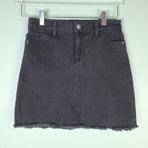 Art Class Black Frayed Raw Edge Skirt Size L 10/12